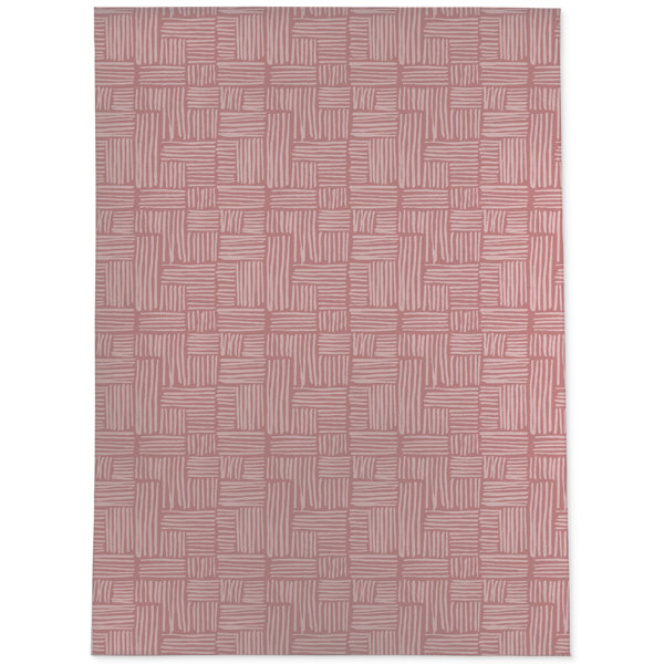 Ebern Designs Alecsa Geometric Dusty Rose Area Rug Wayfair.ca